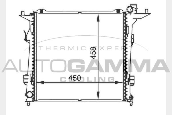 104274 AUTOGAMMA Радиатор, охлаждение двигателя