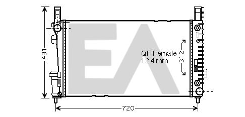 31R50176 EACLIMA Радиатор, охлаждение двигателя