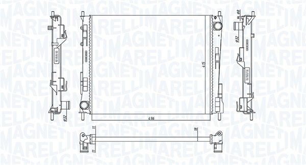 350213186800 MAGNETI MARELLI Радиатор, охлаждение двигателя