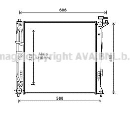 HY2282 AVA QUALITY COOLING Радиатор, охлаждение двигателя