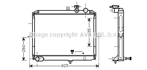 KA2053 AVA QUALITY COOLING Радиатор, охлаждение двигателя