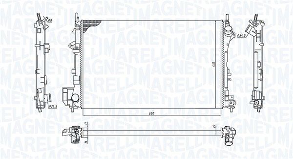 350213185700 MAGNETI MARELLI Радиатор, охлаждение двигателя