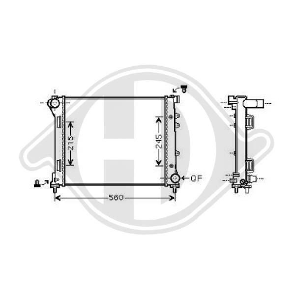 DCM2002 DIEDERICHS Радиатор, охлаждение двигателя