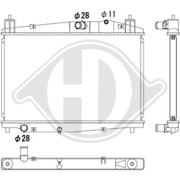 DCM2276 DIEDERICHS Радиатор, охлаждение двигателя