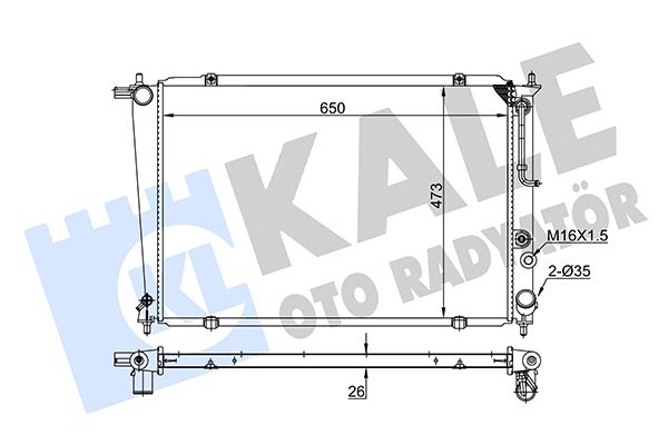 350525 KALE OTO RADYATÖR Радиатор, охлаждение двигателя