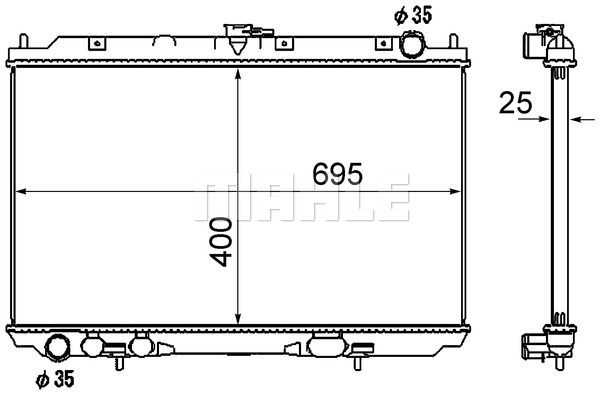 CR1876000S MAHLE Радиатор, охлаждение двигателя