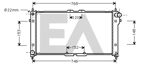 31R52030 EACLIMA Радиатор, охлаждение двигателя