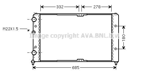 VN2191 AVA QUALITY COOLING Радиатор, охлаждение двигателя