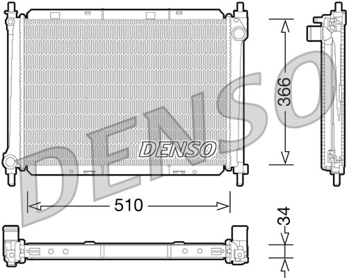 DRM46037 DENSO Радиатор, охлаждение двигателя