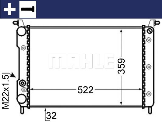 CR130000S MAHLE Радиатор, охлаждение двигателя