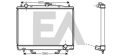 31R51077 EACLIMA Радиатор, охлаждение двигателя