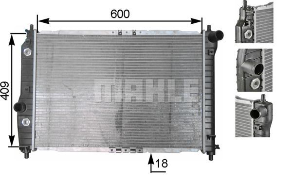 CR131000S MAHLE Радиатор, охлаждение двигателя