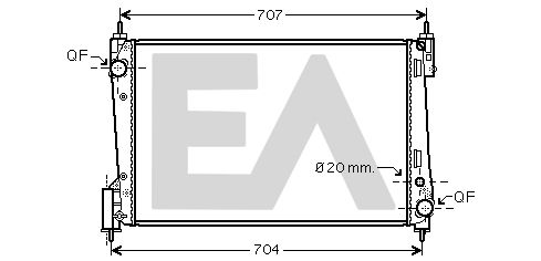 31R25124 EACLIMA Радиатор, охлаждение двигателя