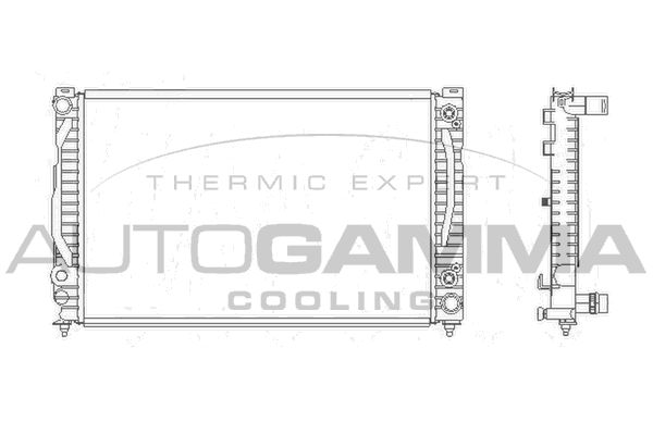 103875 AUTOGAMMA Радиатор, охлаждение двигателя