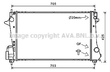 CT2060 AVA QUALITY COOLING Радиатор, охлаждение двигателя