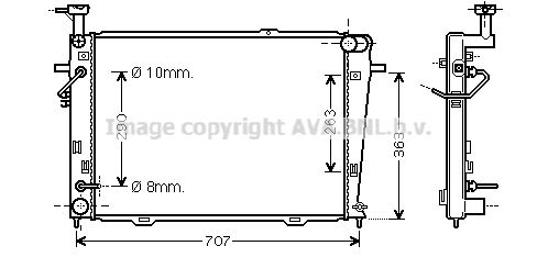 HY2127 AVA QUALITY COOLING Радиатор, охлаждение двигателя