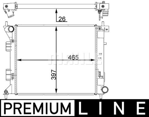 CR1407000P MAHLE Радиатор, охлаждение двигателя