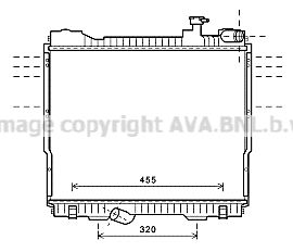 DN2348 AVA QUALITY COOLING Радиатор, охлаждение двигателя