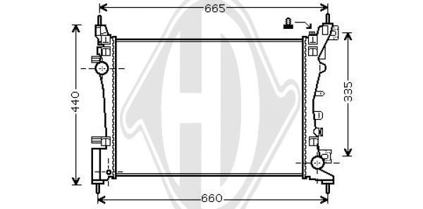 DCM2710 DIEDERICHS Радиатор, охлаждение двигателя
