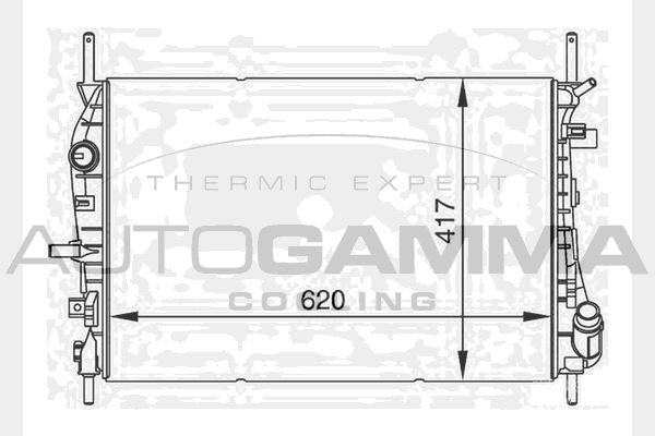 104509 AUTOGAMMA Радиатор, охлаждение двигателя