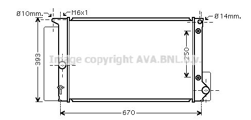 TO2695 AVA QUALITY COOLING Радиатор, охлаждение двигателя