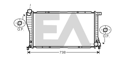 31R07083 EACLIMA Радиатор, охлаждение двигателя