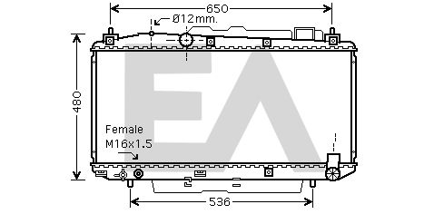 31R71303 EACLIMA Радиатор, охлаждение двигателя