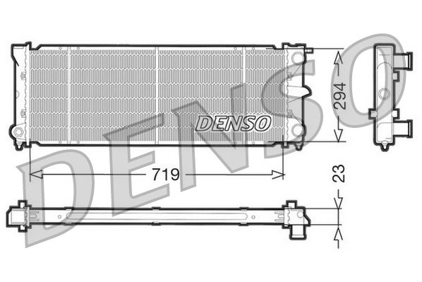 DRM32026 DENSO Радиатор, охлаждение двигателя