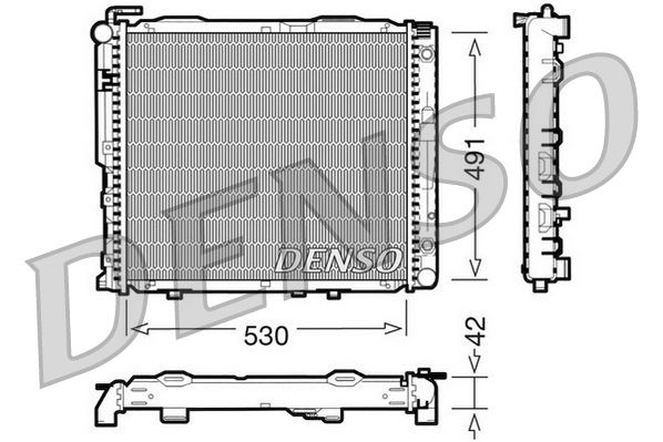 DRM17037 DENSO Радиатор, охлаждение двигателя