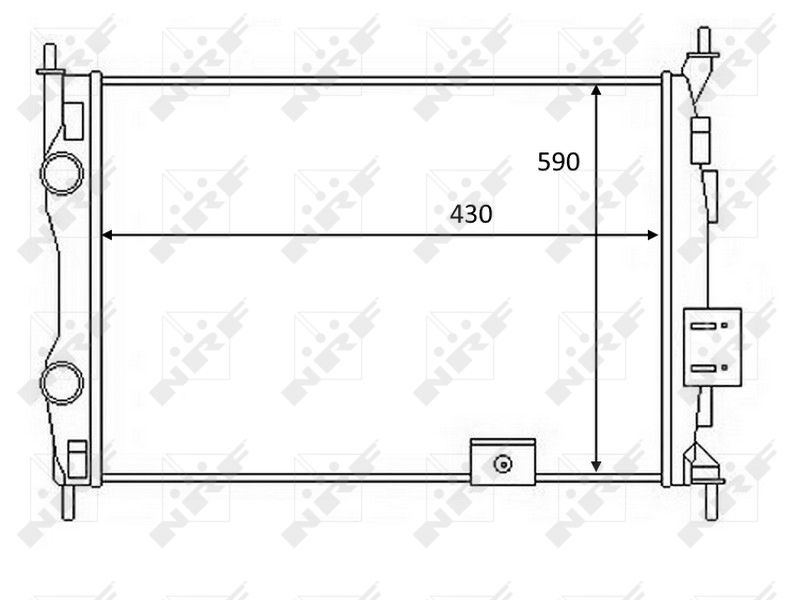 58459 NRF Радиатор, охлаждение двигателя