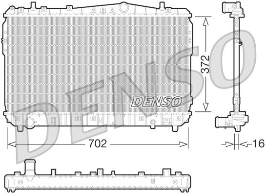 DRM08004 DENSO Радиатор, охлаждение двигателя