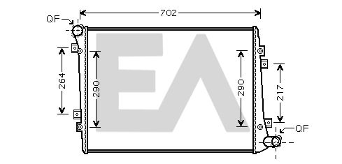 31R77052 EACLIMA Радиатор, охлаждение двигателя