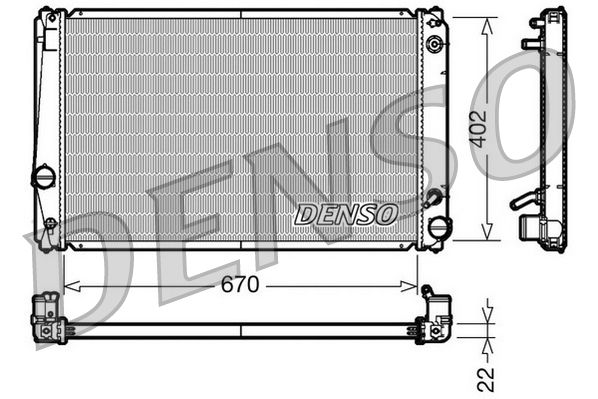 DRM50052 DENSO Радиатор, охлаждение двигателя