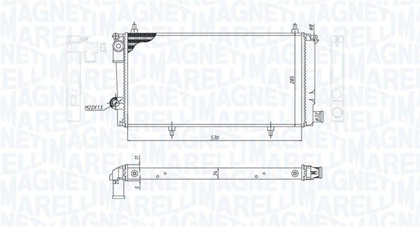 350213786000 MAGNETI MARELLI Радиатор, охлаждение двигателя