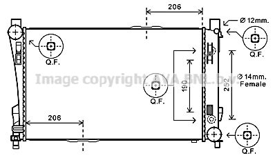 MS2589 AVA QUALITY COOLING Радиатор, охлаждение двигателя