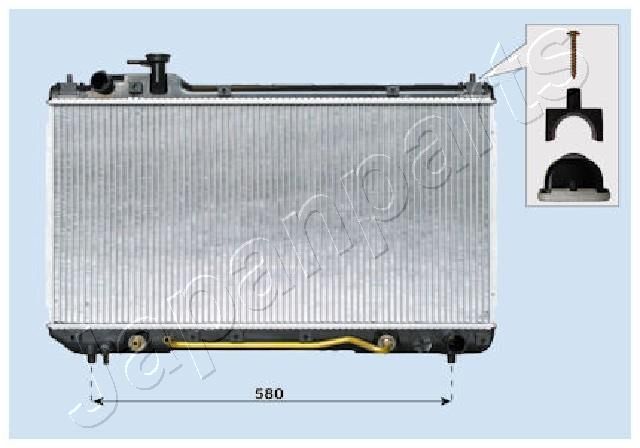 RDA153105 JAPANPARTS Радиатор, охлаждение двигателя