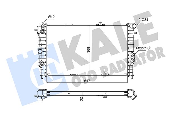347480 KALE OTO RADYATÖR Радиатор, охлаждение двигателя