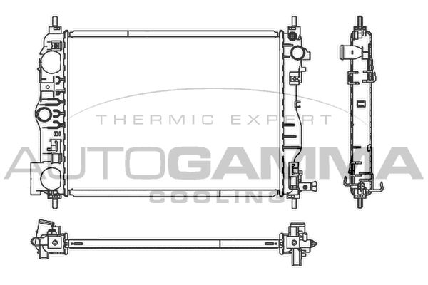 107125 AUTOGAMMA Радиатор, охлаждение двигателя
