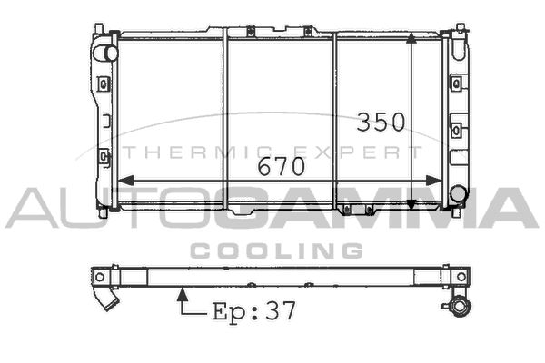 101215 AUTOGAMMA Радиатор, охлаждение двигателя