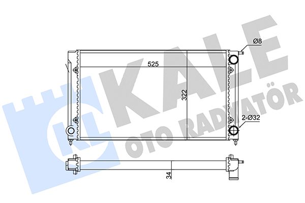 348220 KALE OTO RADYATÖR Радиатор, охлаждение двигателя