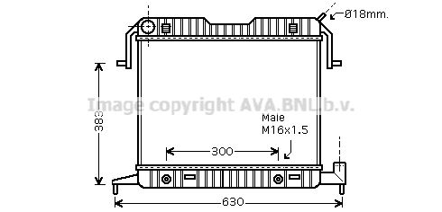 OL2086 AVA QUALITY COOLING Радиатор, охлаждение двигателя