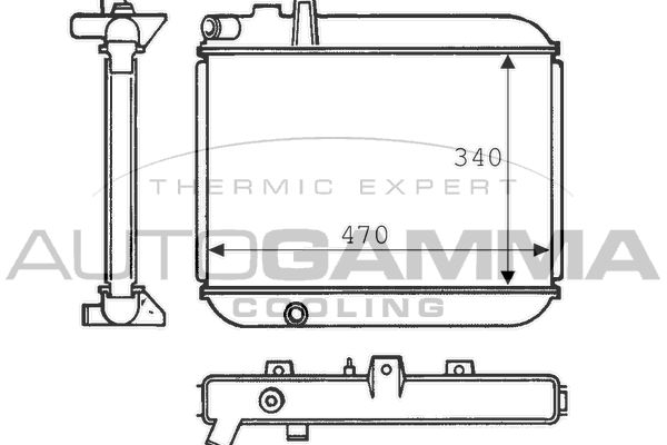 100748 AUTOGAMMA Радиатор, охлаждение двигателя