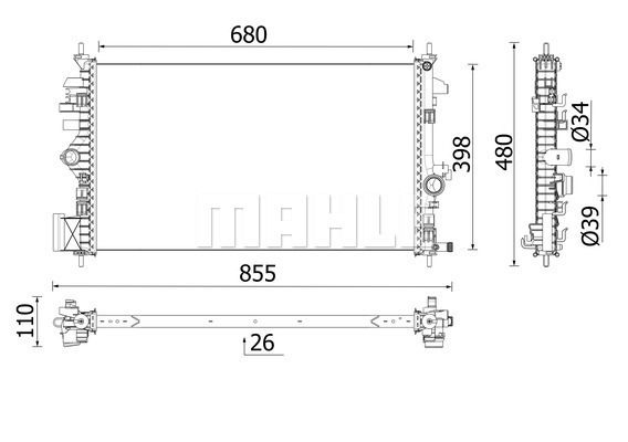 WG2204725 WILMINK GROUP Радиатор, охлаждение двигателя