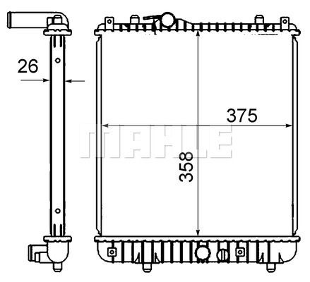 CR836000S MAHLE Радиатор, охлаждение двигателя