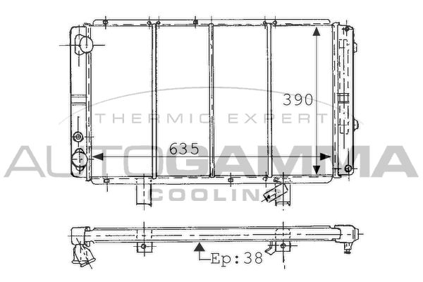 100811 AUTOGAMMA Радиатор, охлаждение двигателя
