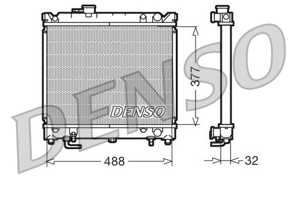 DRM47010 DENSO Радиатор, охлаждение двигателя