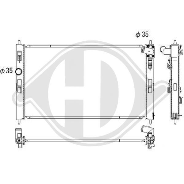 DCM3886 DIEDERICHS Радиатор, охлаждение двигателя