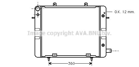 OL2045 AVA QUALITY COOLING Радиатор, охлаждение двигателя