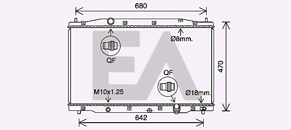 31R26108 EACLIMA Радиатор, охлаждение двигателя