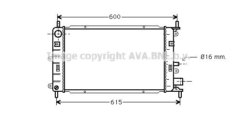 FD2150 AVA QUALITY COOLING Радиатор, охлаждение двигателя